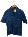【中古】Lee◆70S/半袖シャツ/L/デニム/IDG/無地【メンズウェア】(4)