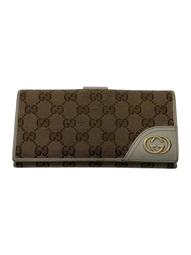 【中古】GUCCI◆長サイフ_GGキャンバス/キャンバス/BRW/ボーダー/メンズ【服飾雑貨他】 【中古】GUCCI◆長サイフ_GGキャンバス/キャンバス/BRW/ボーダー/メンズ【服飾雑貨他】