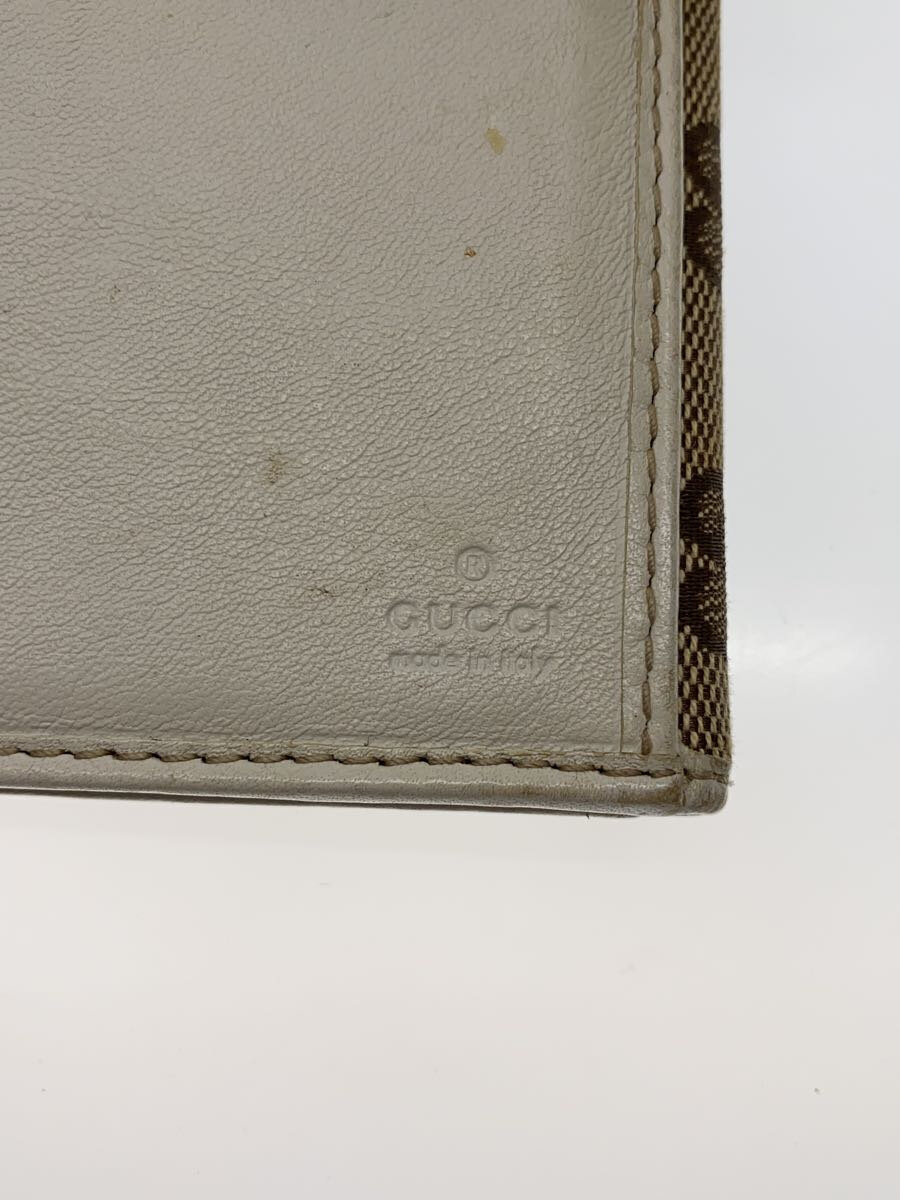 【中古】GUCCI◆長サイフ_GGキャンバス/キャンバス/BRW/ボーダー/メンズ【服飾雑貨他】