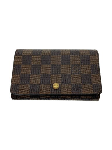 【中古】LOUIS VUITTON◆ポルト・モネ・ビエ・トレゾール_ダミエ・エベヌ_BRW/財布/N61730/PVC/BRW/レディース【服飾雑貨他】 【中古】LOUIS VUITTON◆ポルト・モネ・ビエ・トレゾール_ダミエ・エベヌ_BRW/財布/N61730/PVC/BRW/レディース【服飾雑貨他】