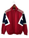 【中古】adidas◆Training Pro Track Top/復刻/トラックジャケット/M/ポリエステル/RED/A96208【メンズウェア】
