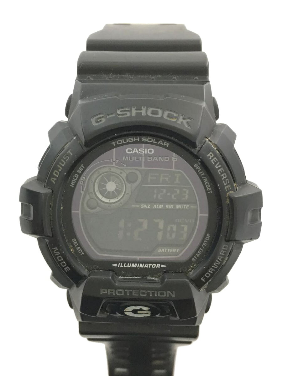 【中古】CASIO◆ソーラー腕時計・G-SHOCK/デジタル/ブラック【服飾雑貨他】