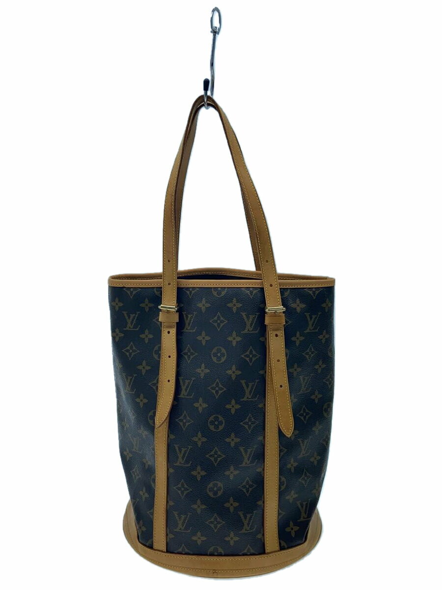 【中古】LOUIS VUITTON◆バケットGM_モノグラム・キャンバス_BRW/PVC/BRW//【バッグ】