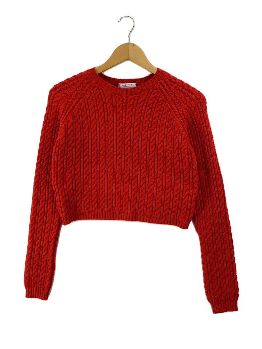 MACPHEE◆セーター(厚手)/S/コットン/RED