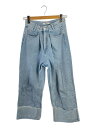 【中古】SNIDEL◆23AW/ウエストタックデニムパンツ/ボトム/0/デニム/IDG/SWFP235025//【レディースウェア】