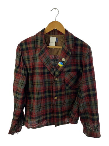 【中古】PENDLETON◆テーラードジャケット/M/ウール/RED/チェック【メンズウェア】 【中古】PENDLETON◆テーラードジャケット/M/ウール/RED/チェック【メンズウェア】