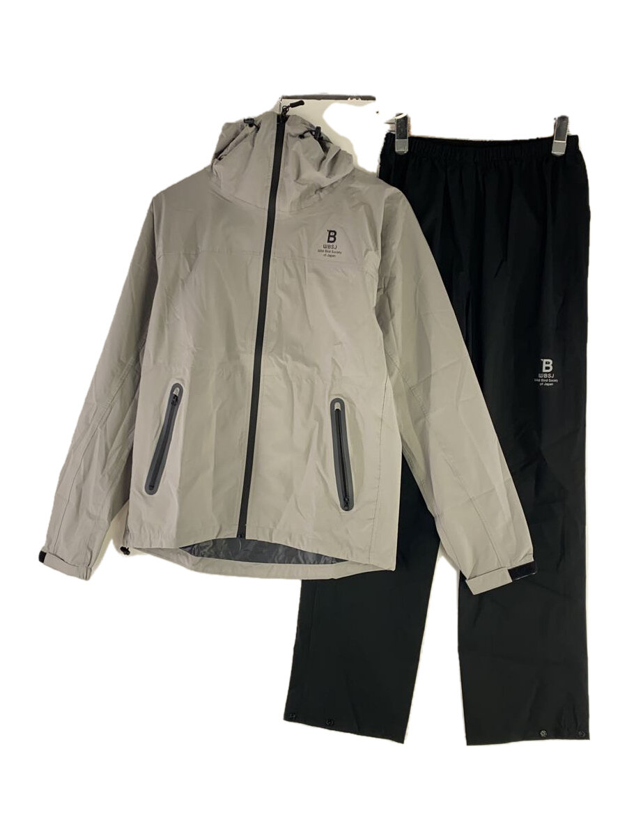 【中古】WBSJ/日本野鳥の会/セットアップ/マウンテンパーカ/LL/ポリエステル/GRY/無地【メンズウェア】