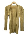 【中古】PLEATS PLEASE ISSEY MIYAKE◆カーディガン(薄手)/L/ポリエステル/キャメル/pp05-jo607【メンズウェア】
