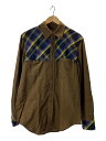 【中古】Y’s for men◆長袖シャツ/3/コットン/BRW/チェック/MJ-B27-815【メンズウェア】