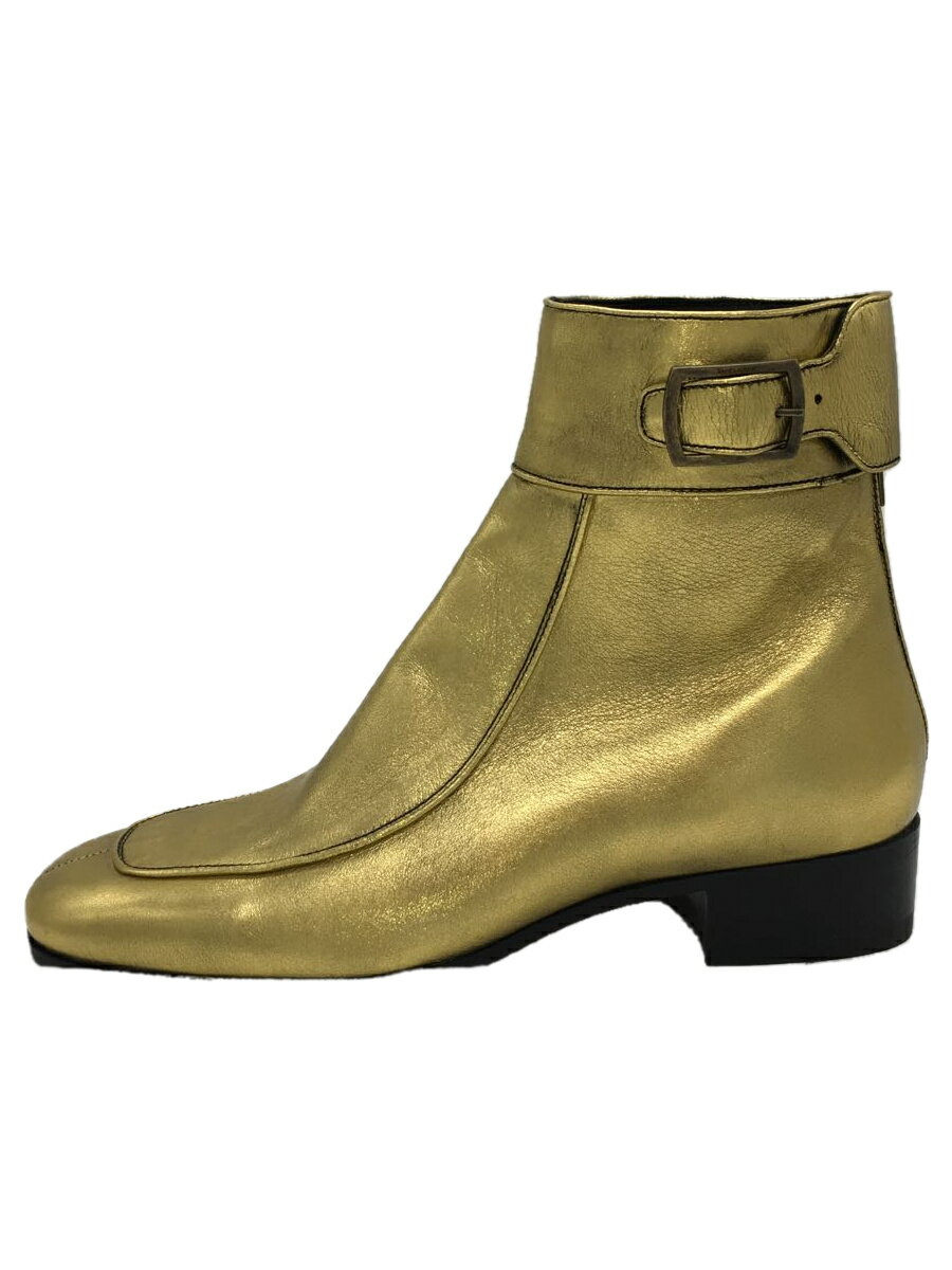 【中古】SAINT LAURENT◆ショートブーツ/39.5/GLD【シューズ】