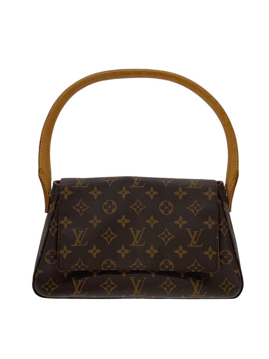 LOUIS VUITTON◆ミニ・ルーピング_モノグラム・キャンバス/PVC/BRW//