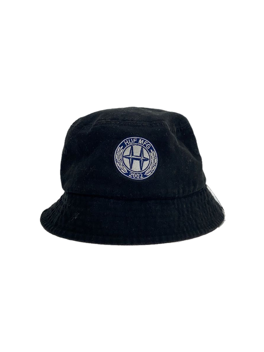 【中古】HUF◆バケットハット/--/コットン/BLK/メンズ【服飾雑貨他】