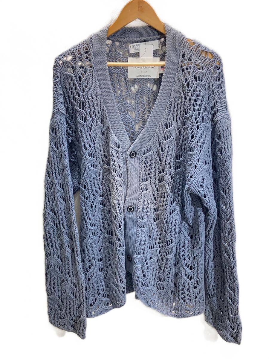 【中古】DAIRIKU◆21SS/カーディガン/FREE/コットン/BLU/21SS K-4【メンズウェア】