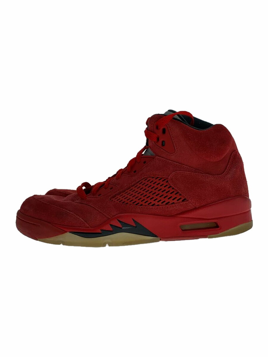 NIKE◆AIR JORDAN 5 RETRO/エアジョーダンレトロ/レッド/136027-602/27.5cm/RED/レ//
