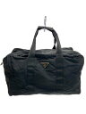 【中古】PRADA◆ナイロンットラベルバッグ/ボストンバッグ/ナイロン/BLK【バッグ】