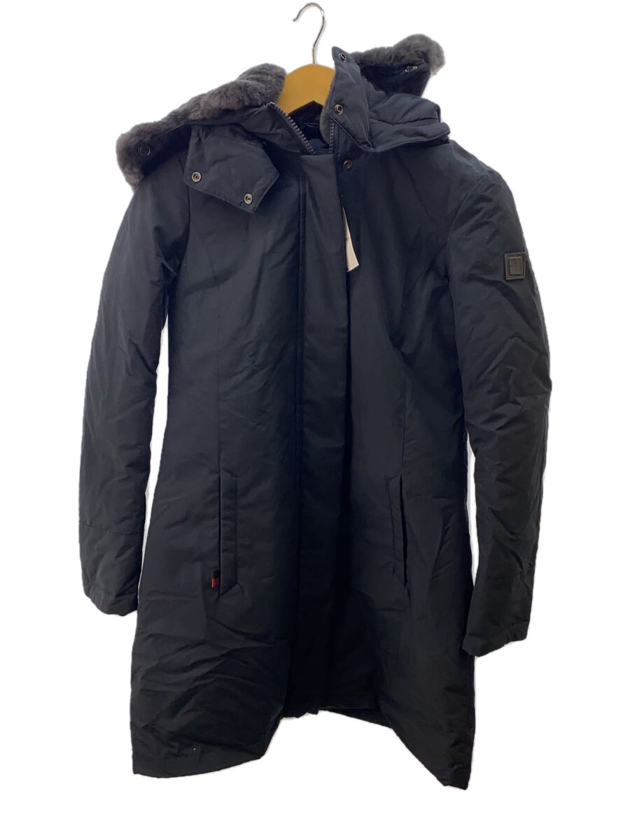 【中古】Woolrich◆BOW BRIDGE COAT/ダウンジャケット/XS/コットン/BLK/WWCPS2807【レディースウェア】