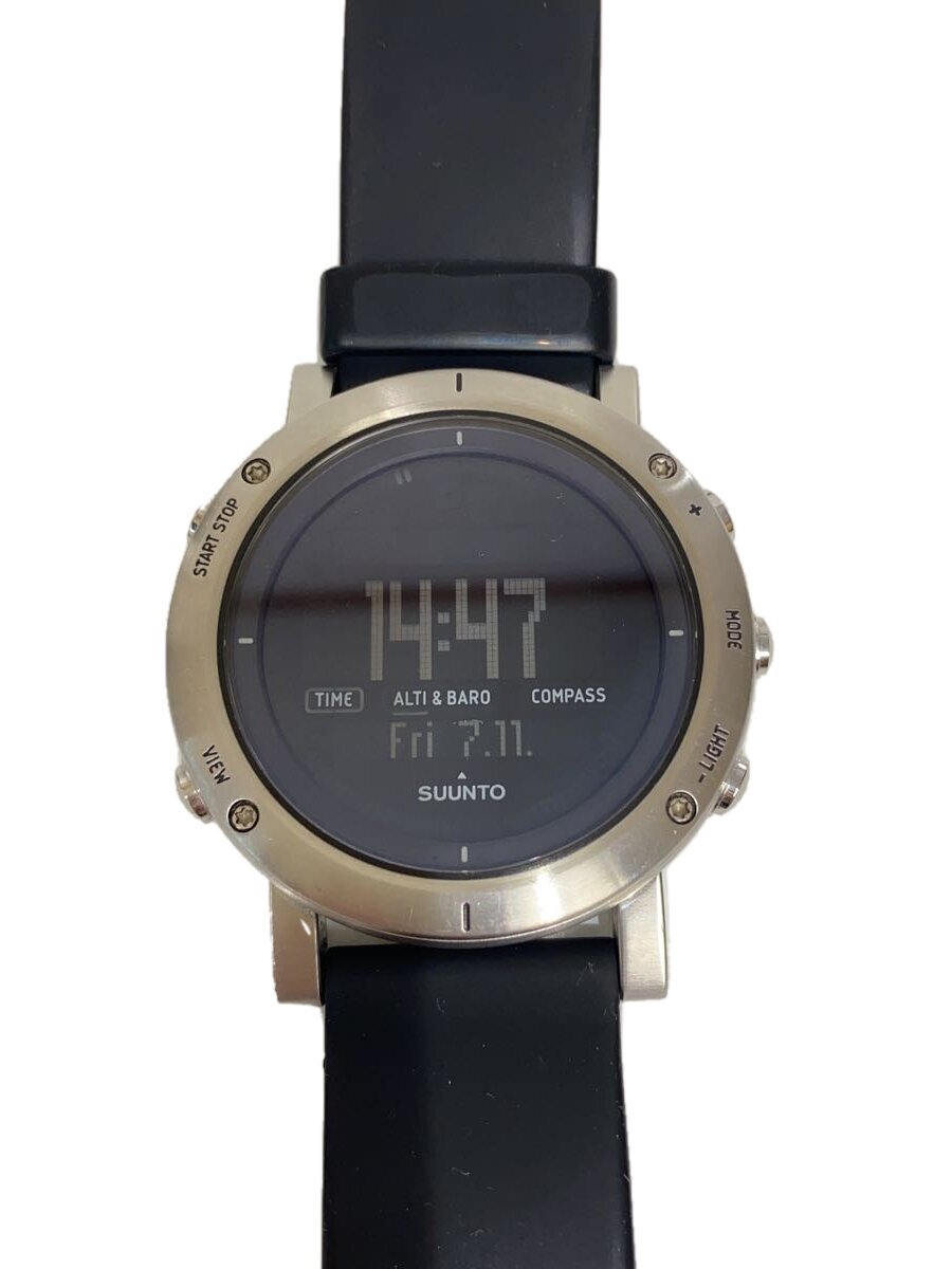 【中古】SUUNTO◆Suunto Core Brushed Steel/クォーツ腕時計/デジタル/ラバー/BLK【服飾雑貨他】