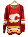 【中古】adidas◆スポーツウェアー/52/RED/Calgary Flames/ユニフォーム【スポーツ】