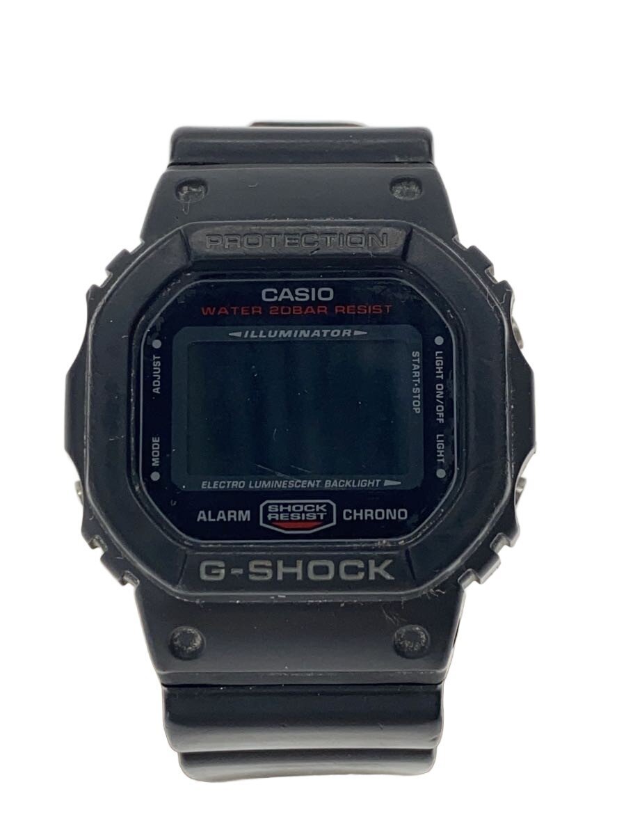 【中古】CASIO◆腕時計/デジタル/ラバー/ブラック/BLK/DW-5600HR【服飾雑貨他】