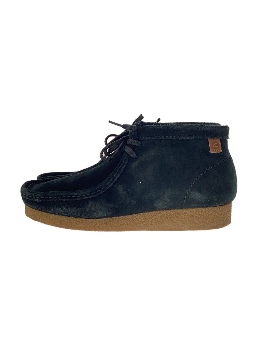 【中古】Clarks◆ハイカットスニーカー/25cm/BLK【シューズ】
