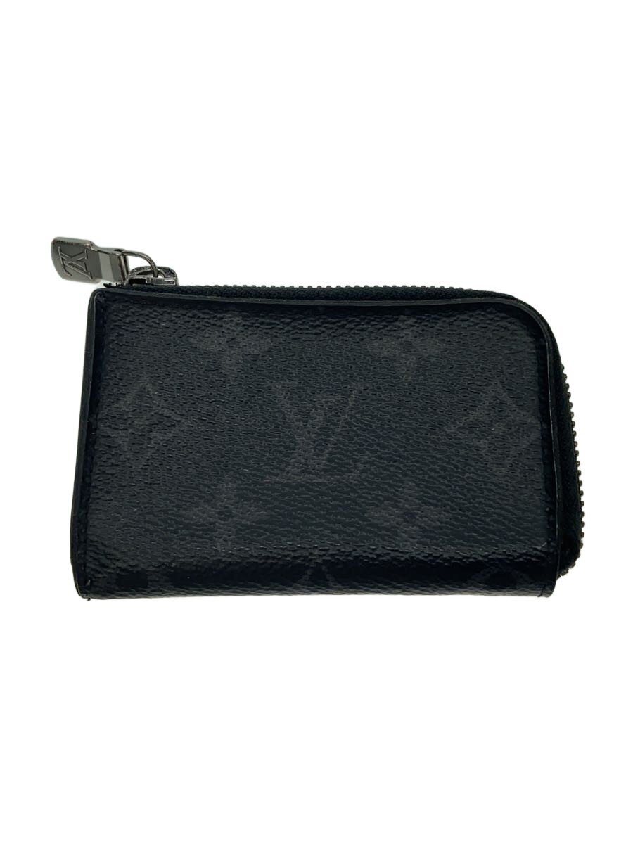 Rakuten - 【中古】LOUIS VUITTON◆ポルト・モネ・ジュール_モノグラム・エクリプス/コインケース/PVC/BLK/メンズ【服飾雑貨他】