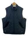 【中古】NIKE◆ベスト/XL/ナイロン/BLK/無地【メンズウェア】
