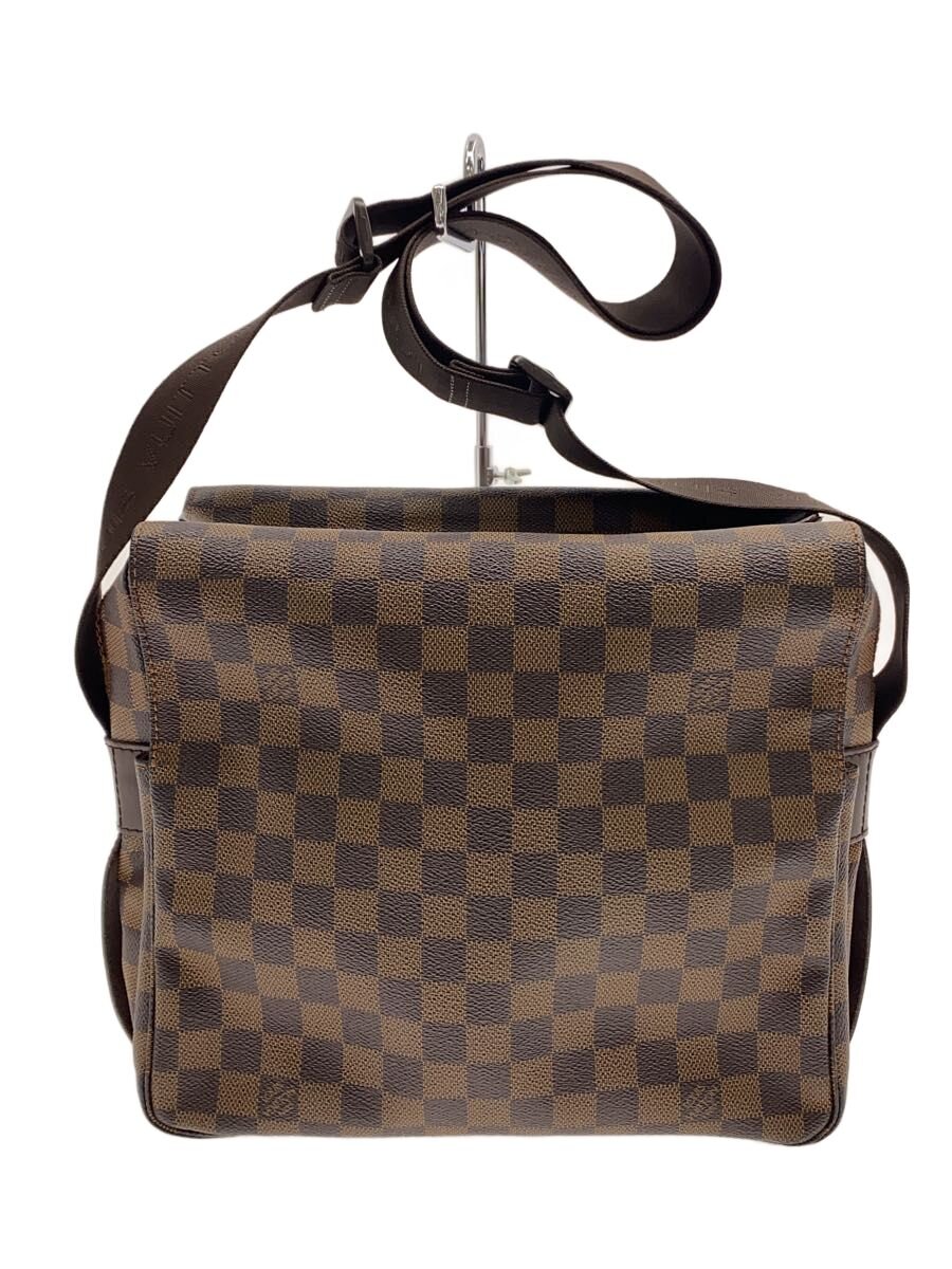【中古】LOUIS VUITTON◆ナヴィグリオ_ダミエ・エベヌ/PVC/BRW【バッグ】