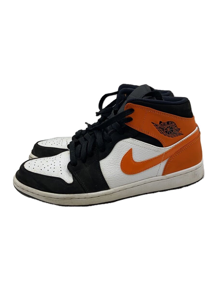 NIKE◆AIR JORDAN 1 MID/エアジョーダン1ミッド/ブラック/554724-058/27.5cm/BLK
