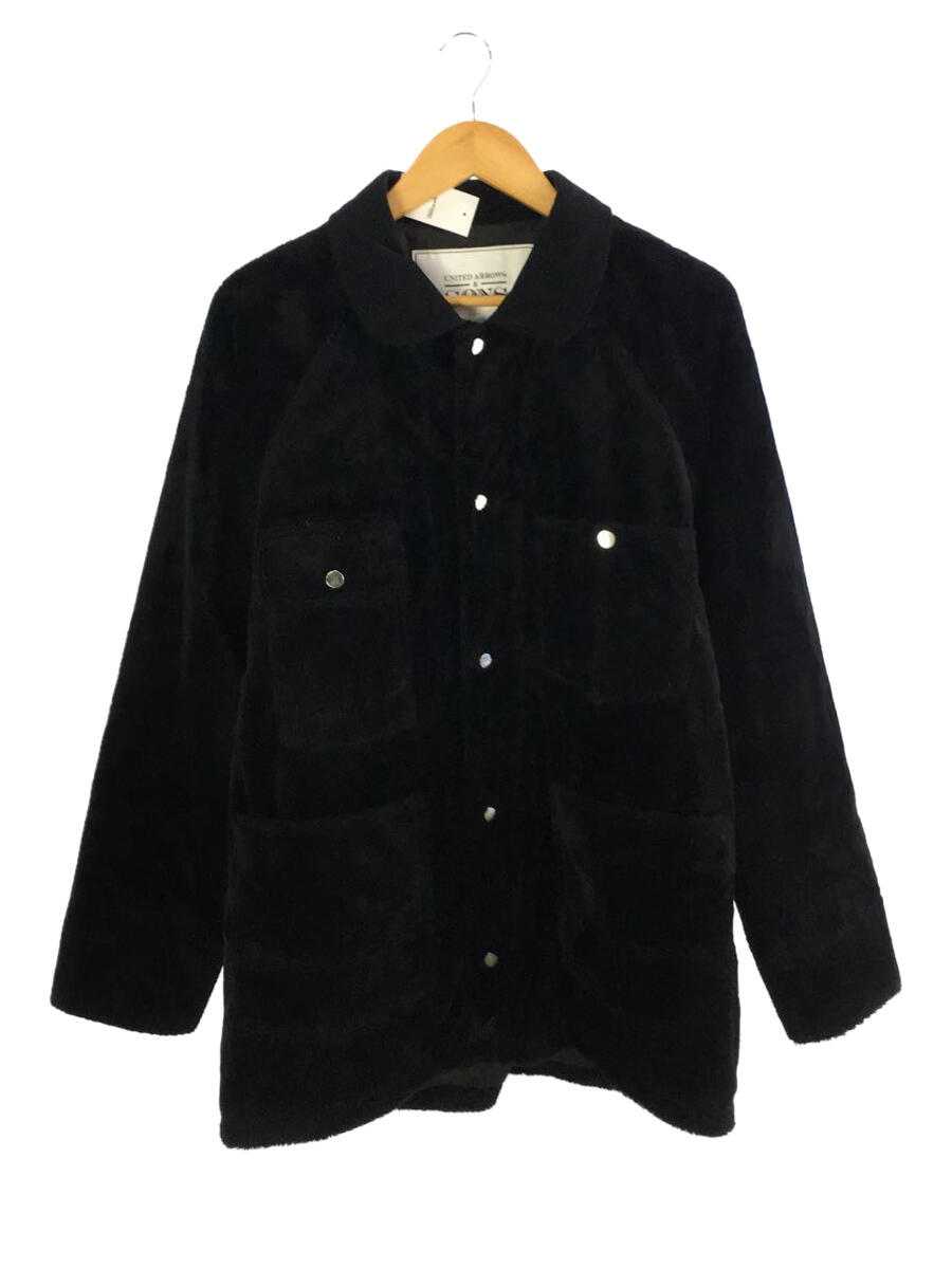 【中古】UNITED ARROWS & SONS◆FAKE FUR RND COVERALL/カバーオール/XL/ポリエステル/BLK/5525-699-0475【メンズウェア】