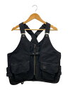 【中古】snow peak◆TAKIBI Canvas Vest/ベスト/M/コットン/ブラック/JK-22AU107【メンズウェア】