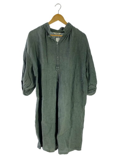 【中古】tumugu◆長袖ワンピース/FREE/リネン/T0-10339【レディースウェア】 【中古】tumugu◆長袖ワンピース/FREE/リネン/T0-10339【レディースウェア】