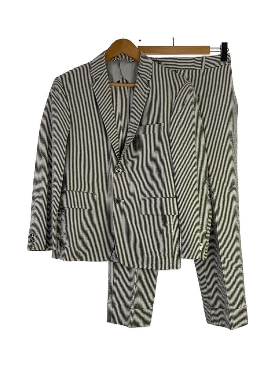 【中古】Thom GREY◆シアサッカーセットアップ/S/コットン/ホワイト/ストライプ/B0131110030/センターベント【メンズウェア】