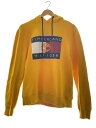 【中古】Timberland◆パーカー/S/コットン/YLW/LOGO PRINT/ロゴプリント/MW0MW21237【メンズウェア】