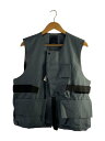 【中古】meanswhile◆ベスト/2/ポリエステル/BLU/無地/MW-JKT22109【メンズウェア】