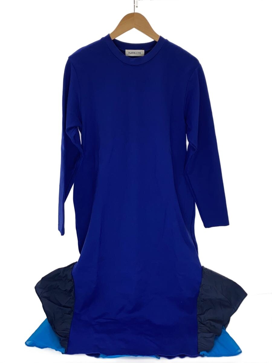 【中古】HERIN.CYE◆Many gather hem dress/長袖ワンピース/FREE/BLU/530HST83-0310【レディースウェア】