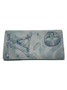 【中古】LOUIS VUITTON◆ポルト・フォイユ・ブラザ_モノグラム・アクアガーデン_BLU/--/BLU/メンズ【服飾雑貨他】