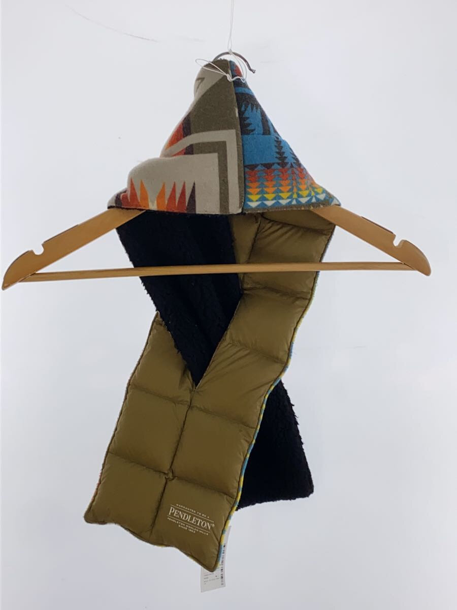 【中古】PENDLETON◆ネイティブ フリースマフラー/KHK/メンズ【服飾雑貨他】