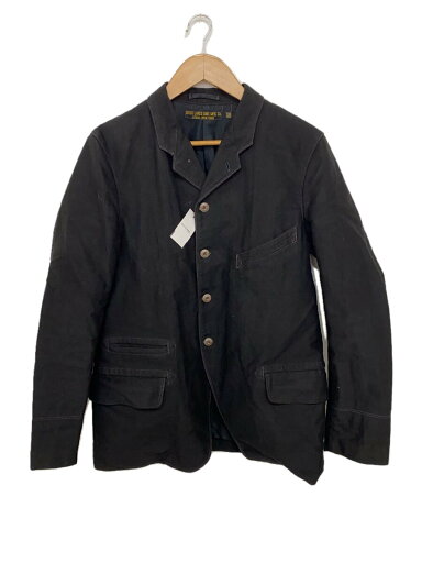 【中古】FREEWHEELERS◆JACKSON/SACK COAT/USED加工/ジャケット/38/コットン/BLK【メンズウェア】 【中古】FREEWHEELERS◆JACKSON/SACK COAT/USED加工/ジャケット/38/コットン/BLK【メンズウェア】
