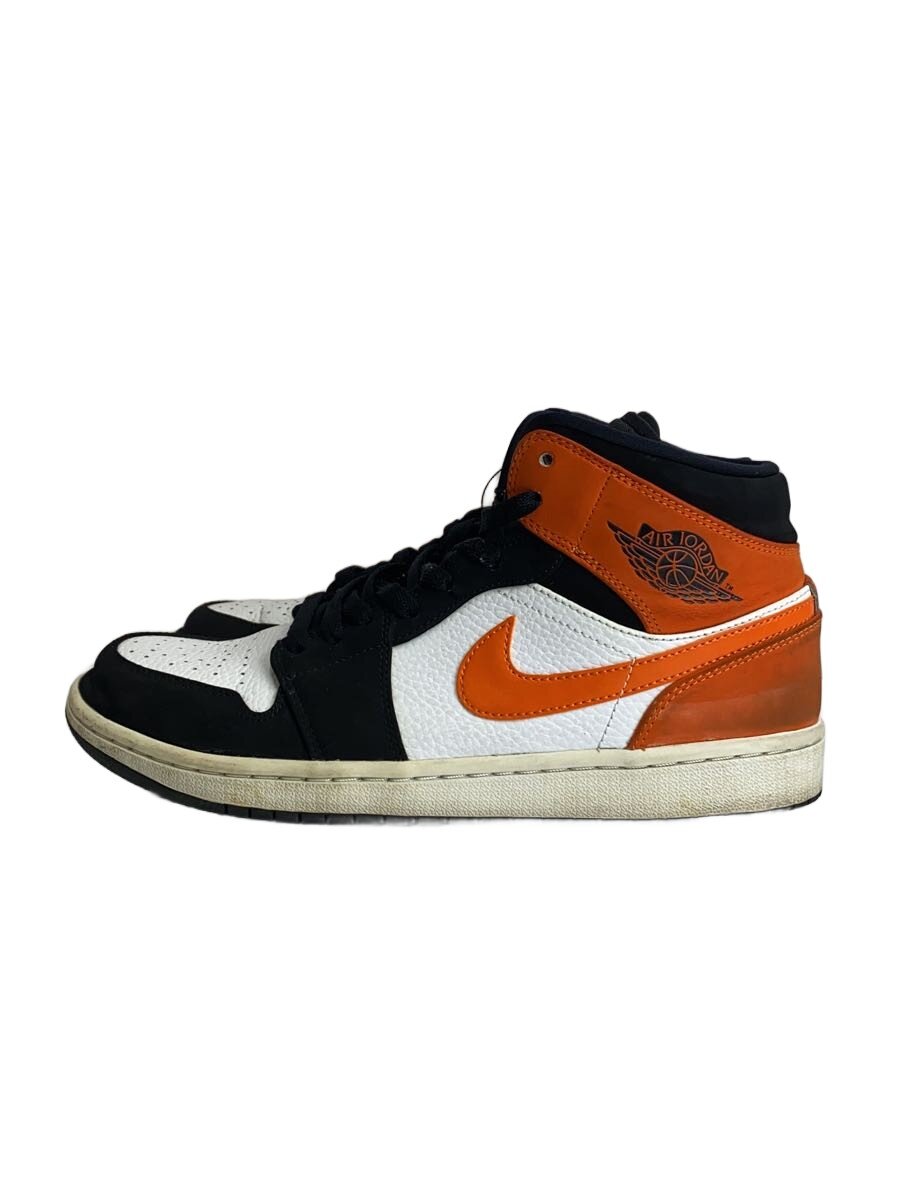 NIKE◆AIR JORDAN 1 MID/エアジョーダン1ミッド/ブラック/554724-058/27cm/BLK//
