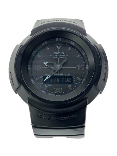 【中古】CASIO◆ソーラー腕時計/デジアナ/ラバー/BLK/BLK/AWG-M520BB【服飾雑貨他】 【中古】CASIO◆ソーラー腕時計/デジアナ/ラバー/BLK/BLK/AWG-M520BB【服飾雑貨他】