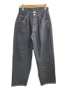 【中古】X-girl◆WIDE TAPERED PANTS/M/コットン/BLK/105225031002【レディースウェア】