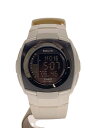 【中古】CASIO◆腕時計/デジタル/ラバー/BLK/WHT/BG-1224B【服飾雑貨他】