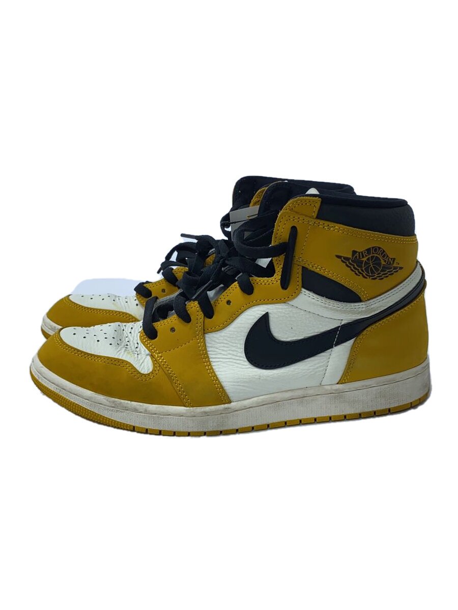 【中古】NIKE◆AIR JORDAN 1 RETRO HIGH OG_エアジョーダン 1 レトロ ハイ/29cm/YLW【シューズ】