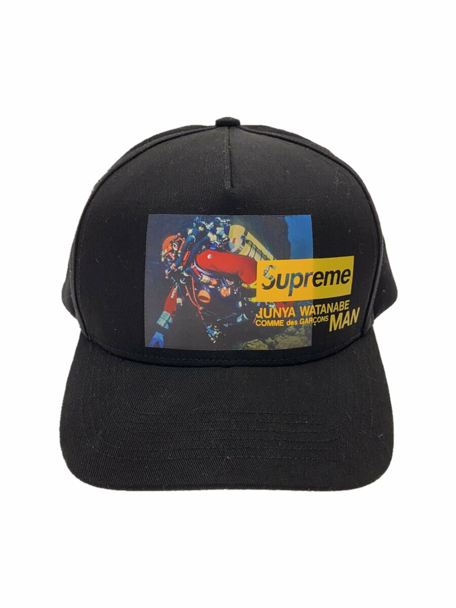 【中古】Supreme◆キャップ/--/ポリエステル/BLK/メンズ【服飾雑貨他】