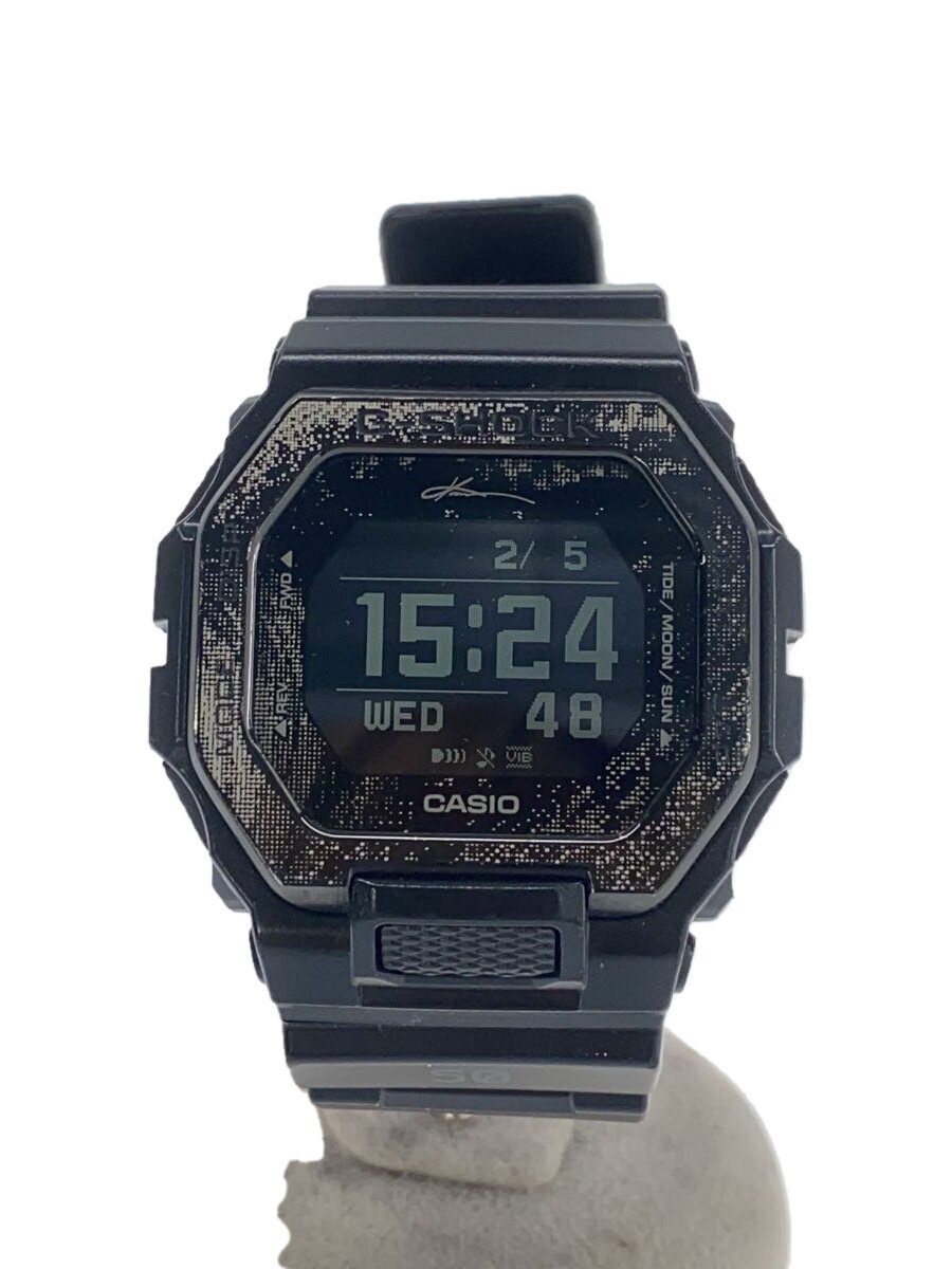 【中古】CASIO◆クォーツ腕時計_G-SHOCK/デジタル/ラバー/BLK/BLK/SS【服飾雑貨他】