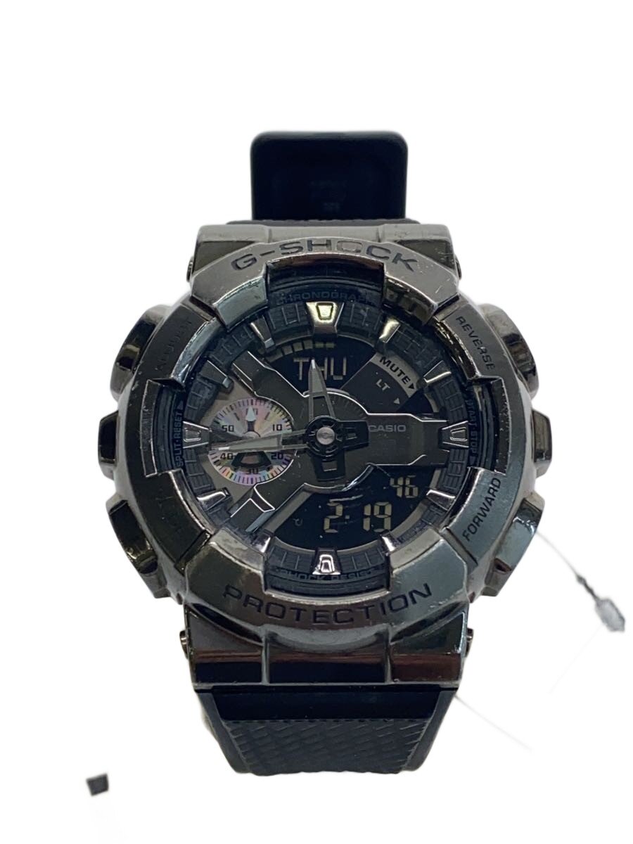 【中古】CASIO◆クォーツ腕時計_G-SHOCK/デジアナ/ステンレス/SLV/BLK//【服飾雑貨他】