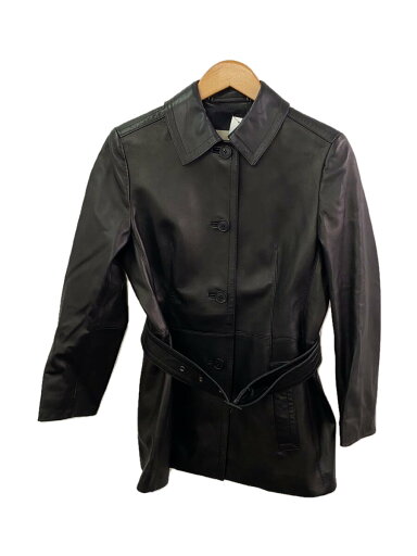 【中古】Aquascutum◆ラムレザーショートコート/ベルテッド/レザージャケット・ブルゾン/9/羊革/BLK【レディースウェア】 【中古】Aquascutum◆ラムレザーショートコート/ベルテッド/レザージャケット・ブルゾン/9/羊革/BLK【レディースウェア】