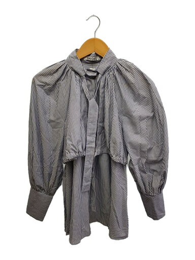 【中古】SNIDEL◆長袖ブラウス/one/ポリエステル/BLU/ストライプ【レディースウェア】 【中古】SNIDEL◆長袖ブラウス/one/ポリエステル/BLU/ストライプ【レディースウェア】