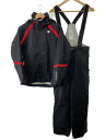 【中古】DESCENTE◆セットアップ/160cm/ナイロン/ブラック//【キッズ】