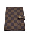 【中古】LOUIS VUITTON◆アジェンダPM_ダミエ・エベヌ_BRW/--/BRW/レディース【服飾雑貨他】